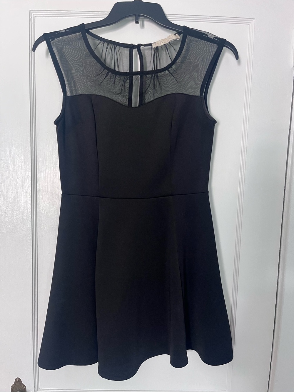 Mallory Black Sheer Mesh Top